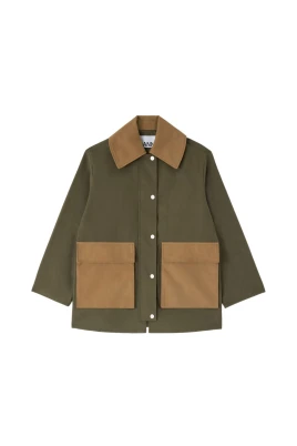 Ganni Light Jackets Grön 2XS
