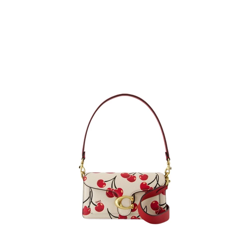 Coach Gestructureerde Lamsvacht Schoudertas Beige Dames