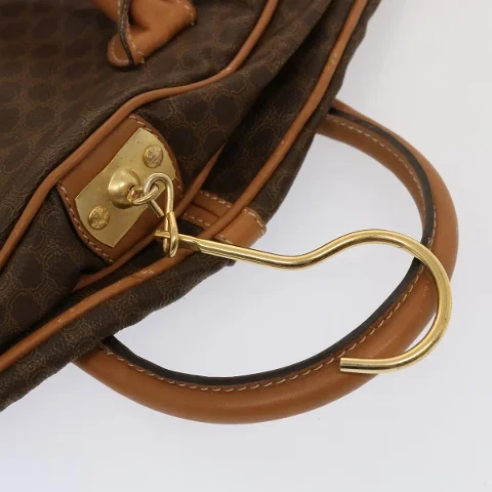 Celine Vintage Pre-owned Leather travel-bags Beige Dames