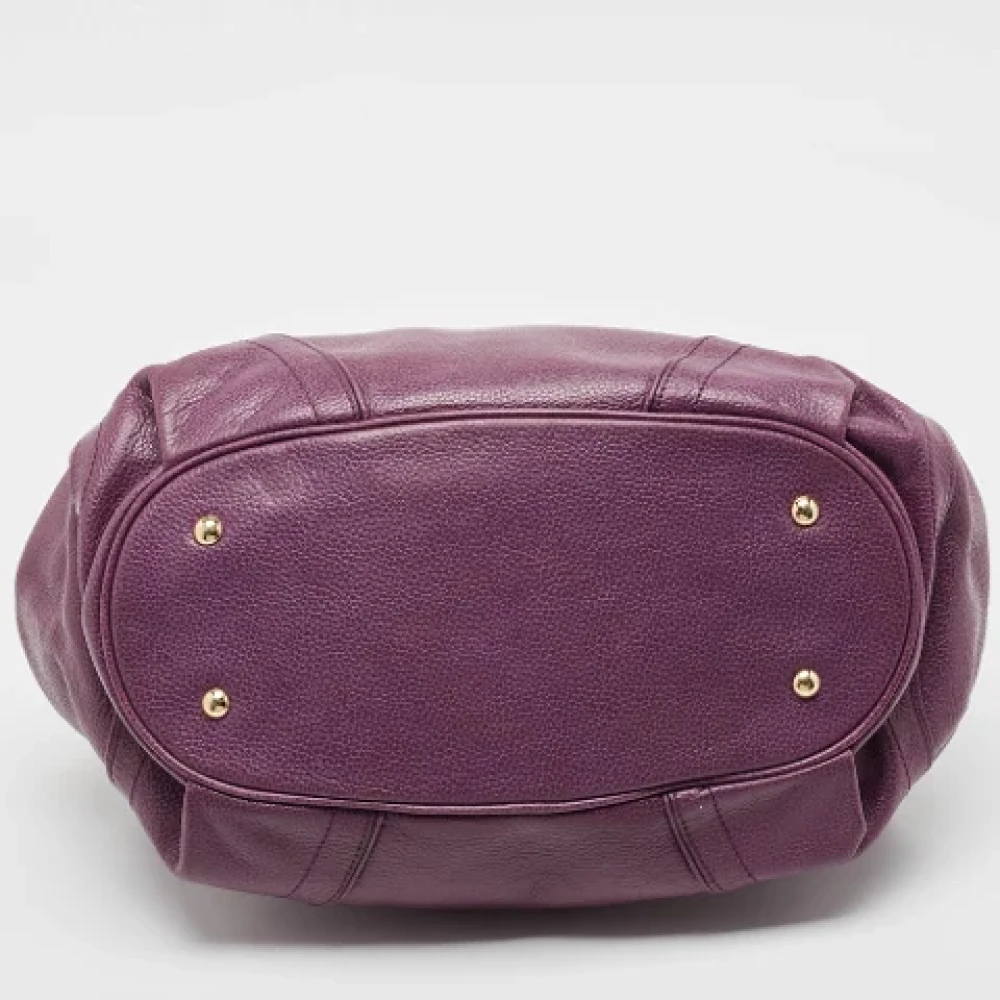MCM Pre-owned Leather shoulder-bags Purple Dames