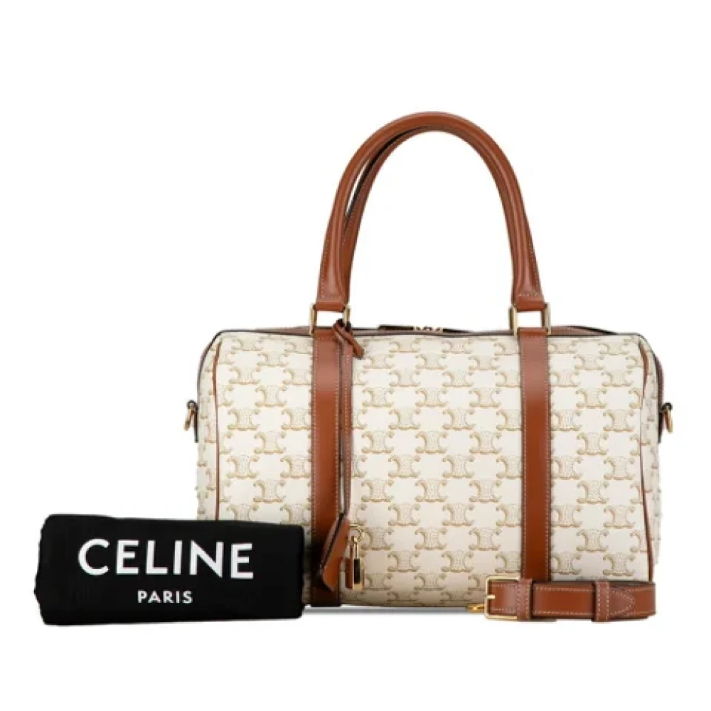 Celine Vintage Pre-owned Plastic shoulder-bags Brown Dames