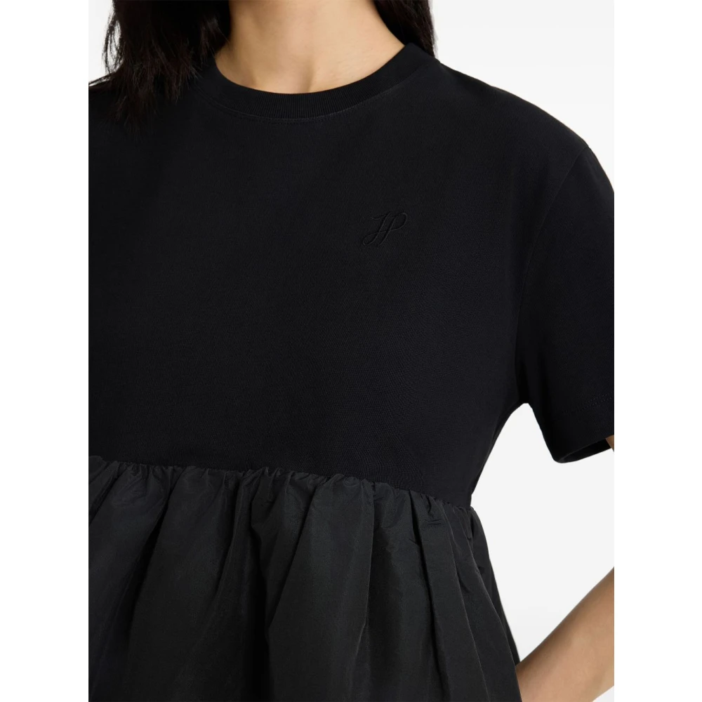 Patou Zwarte T-shirt voor vrouwen Black Dames