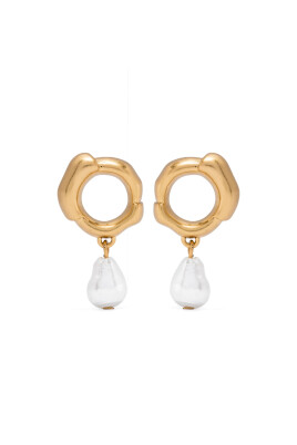 gold-tone-drop-earrings-for-pierced-ears