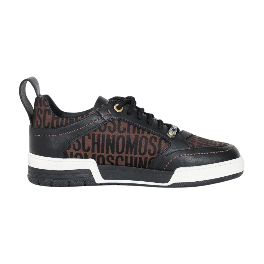 Moschino Nylon Logo Jacquard Sneakers med Trekking-inspirerad Snörning Multicolor, Herr