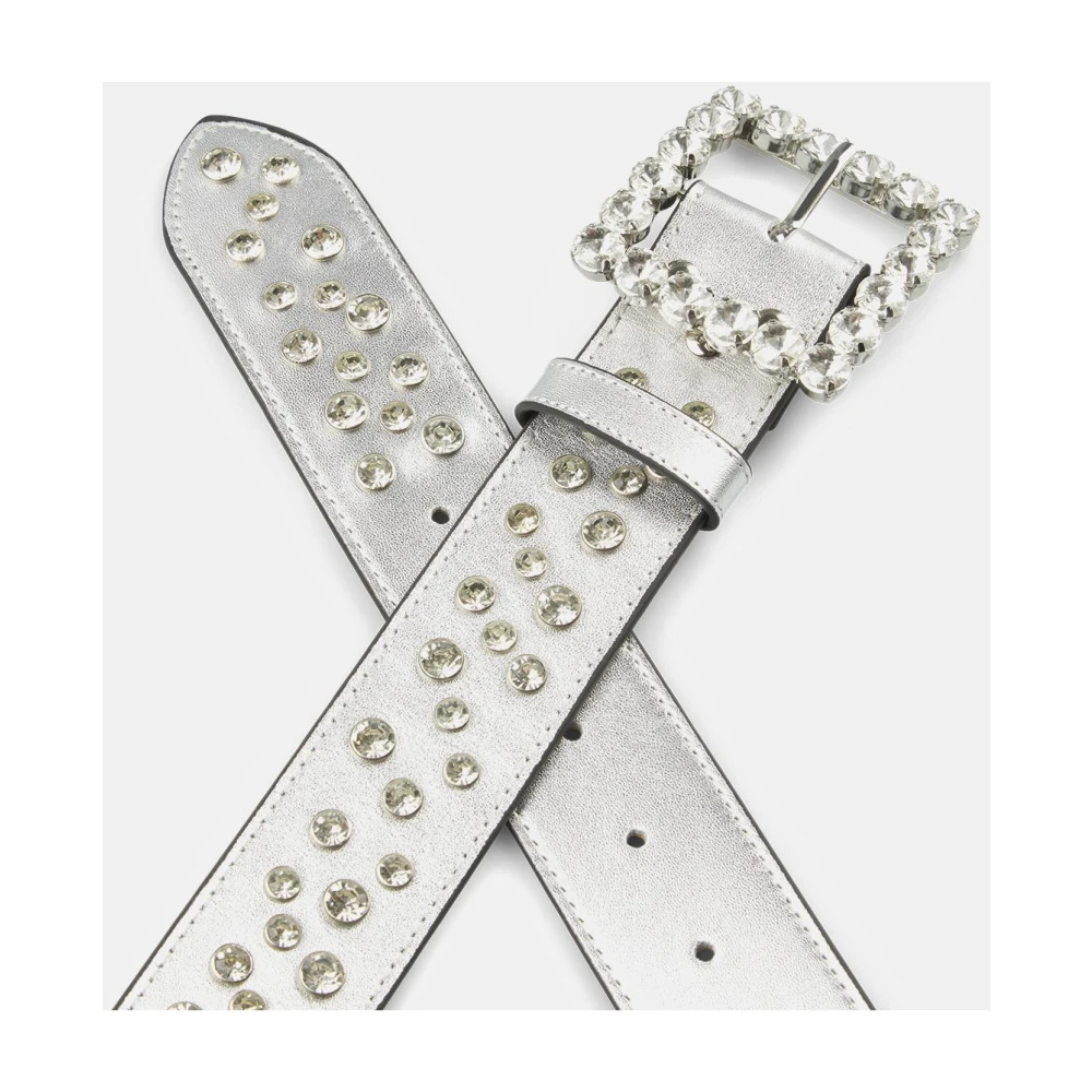 Alma en Pena Leren riem studs Gray Dames