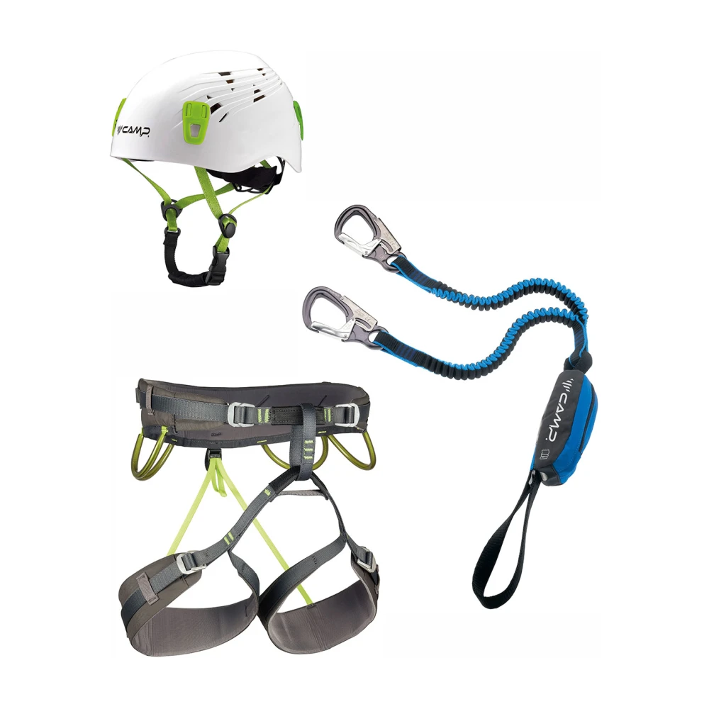 Camp Ferrata Kit med Hjälm, Sele och Rep Multicolor, Unisex