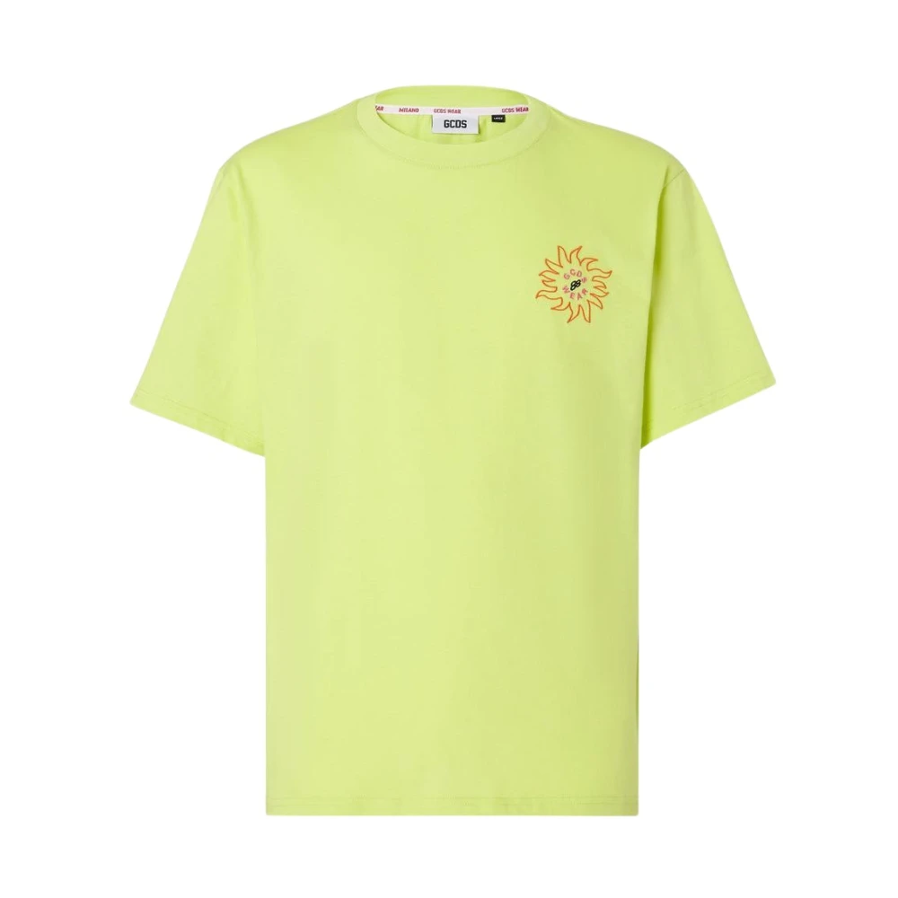 Gcds Katoenen T-shirt Yellow Heren