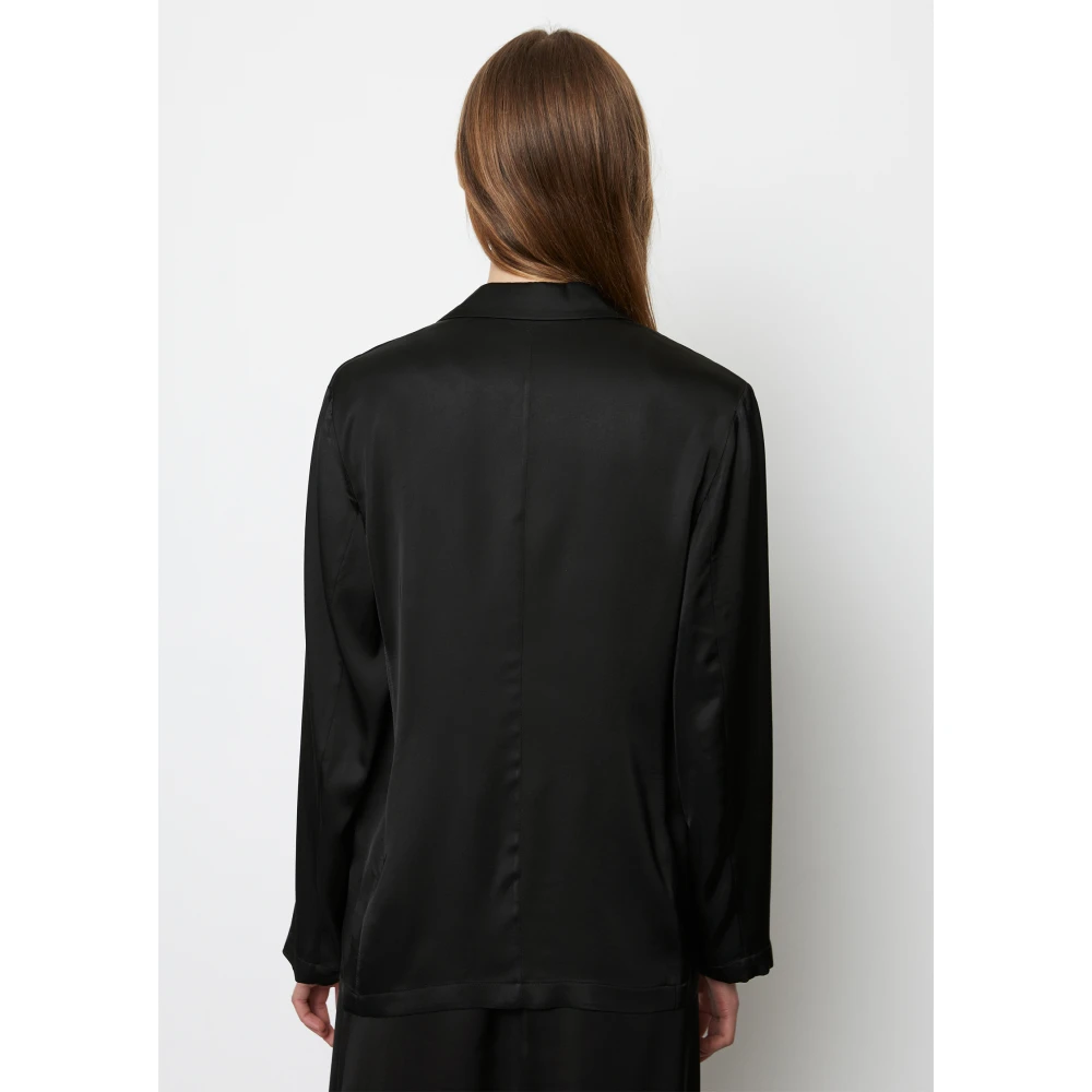Marc O'Polo Satin blazer relaxed Green Dames