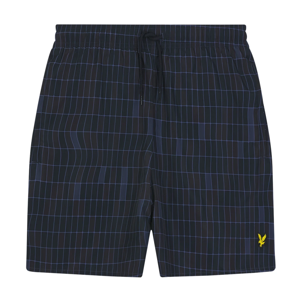 Lyle & Scott Pool Print Swimshort Blue Heren