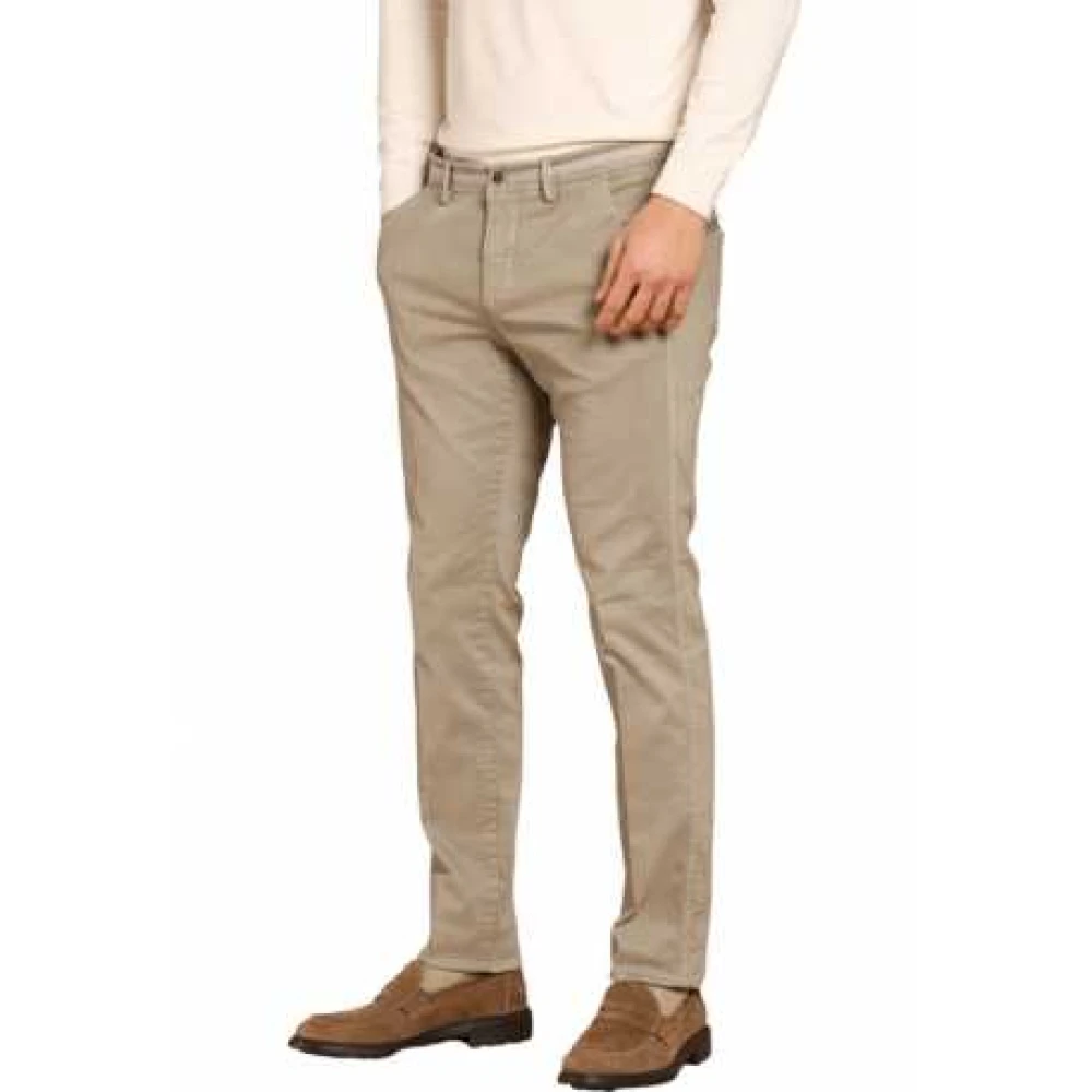 Mason's Beige Gestreepte Torino Winter Chino's Beige Heren