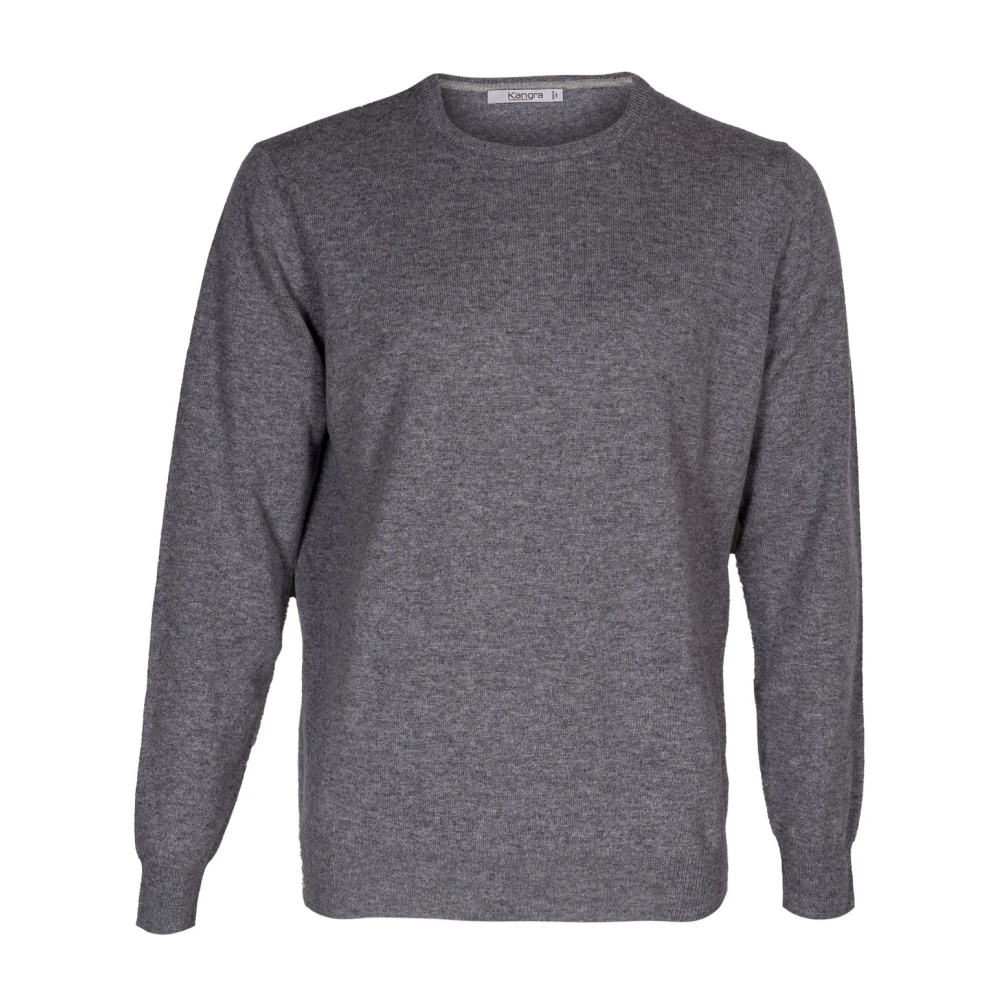 Kangra Men's Gray Cashmere Knitwear,, Cashmere Crew Neck Jumper For Men 2XL