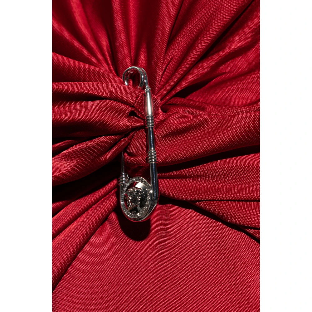 Versace Jurk met decoratieve draperie Red Dames