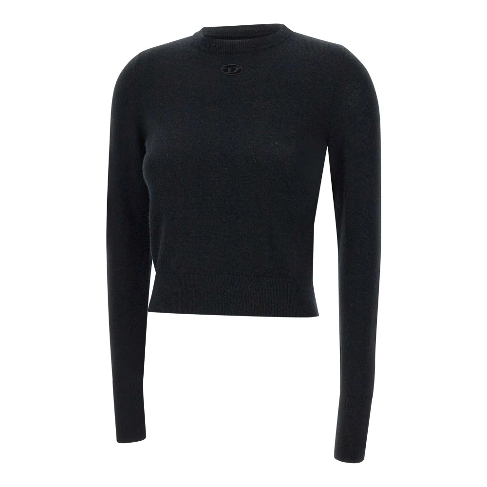 Diesel Zwarte Dames Trui met Ovaal D Logo Black Dames