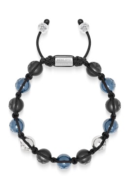 menand-39-s-beaded-bracelet-with-matte-black-blue-ceramic-andamp-silver-balls