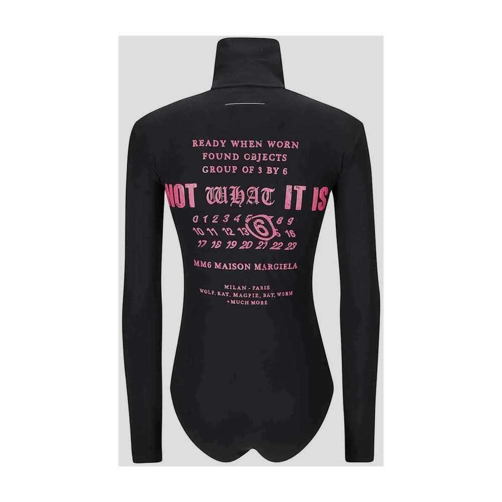 MM6 Maison Margiela Polyamide Logo Body Black Dames