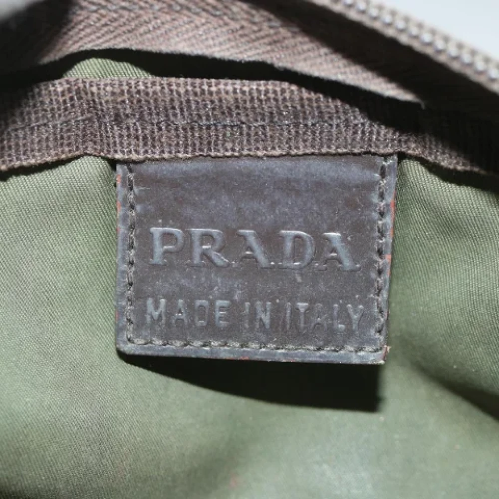 Prada Vintage Pre-owned Nylon clutches Green Dames