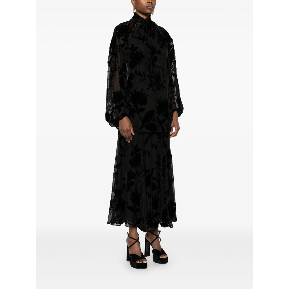 Zimmermann Zwart Fluweel Bloesemblouse Black Dames