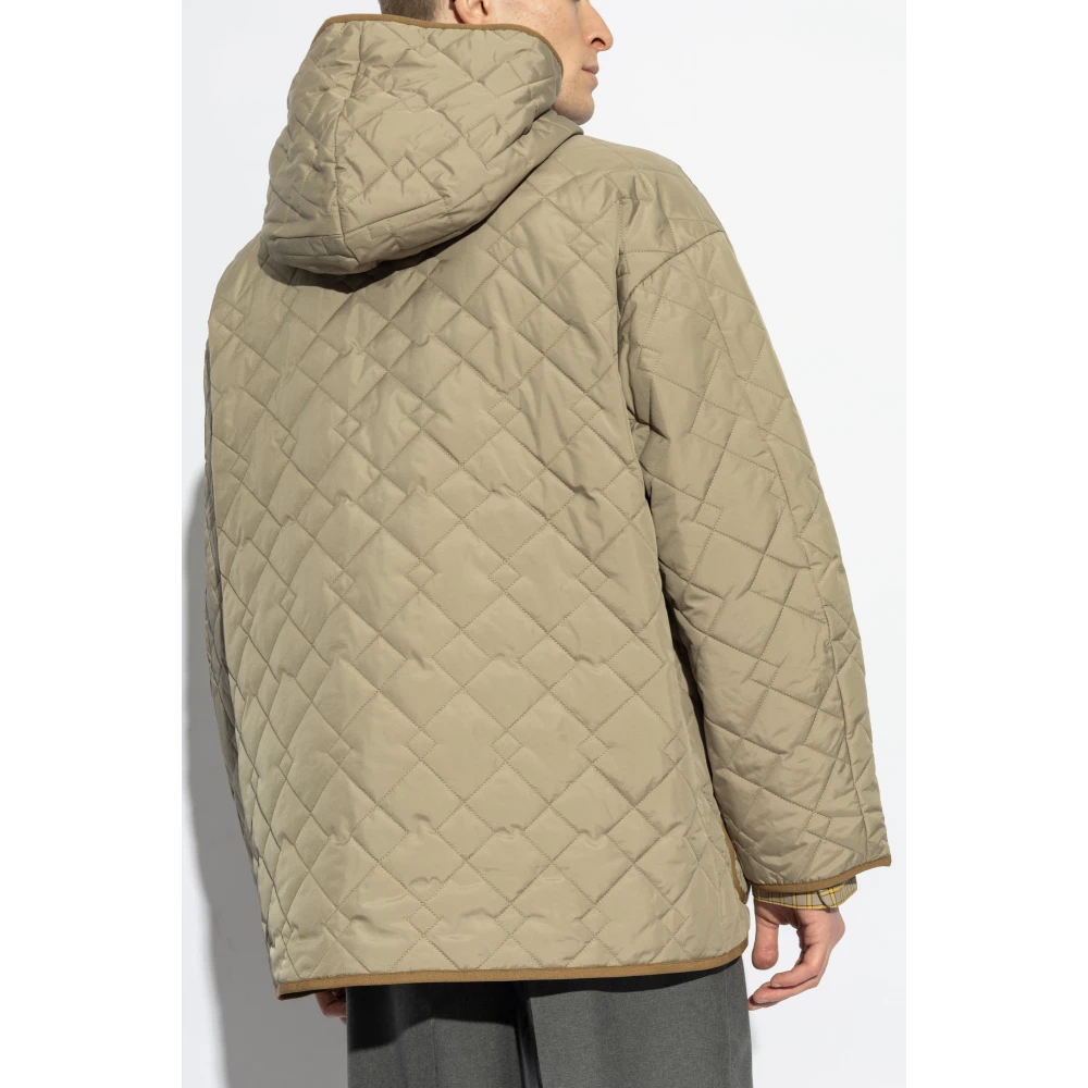 A.p.c. Gewatteerde jas met capuchon Green Heren