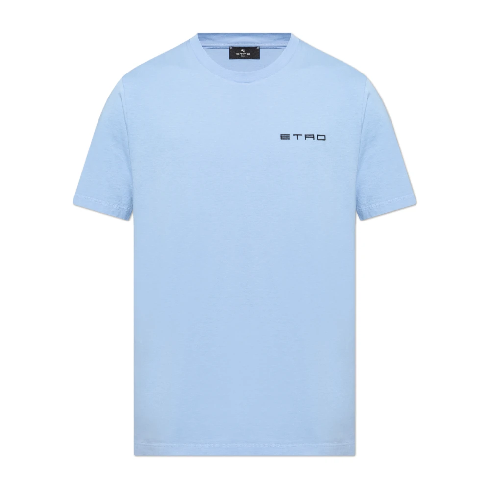ETRO T-shirt met geborduurd logo Blue Heren