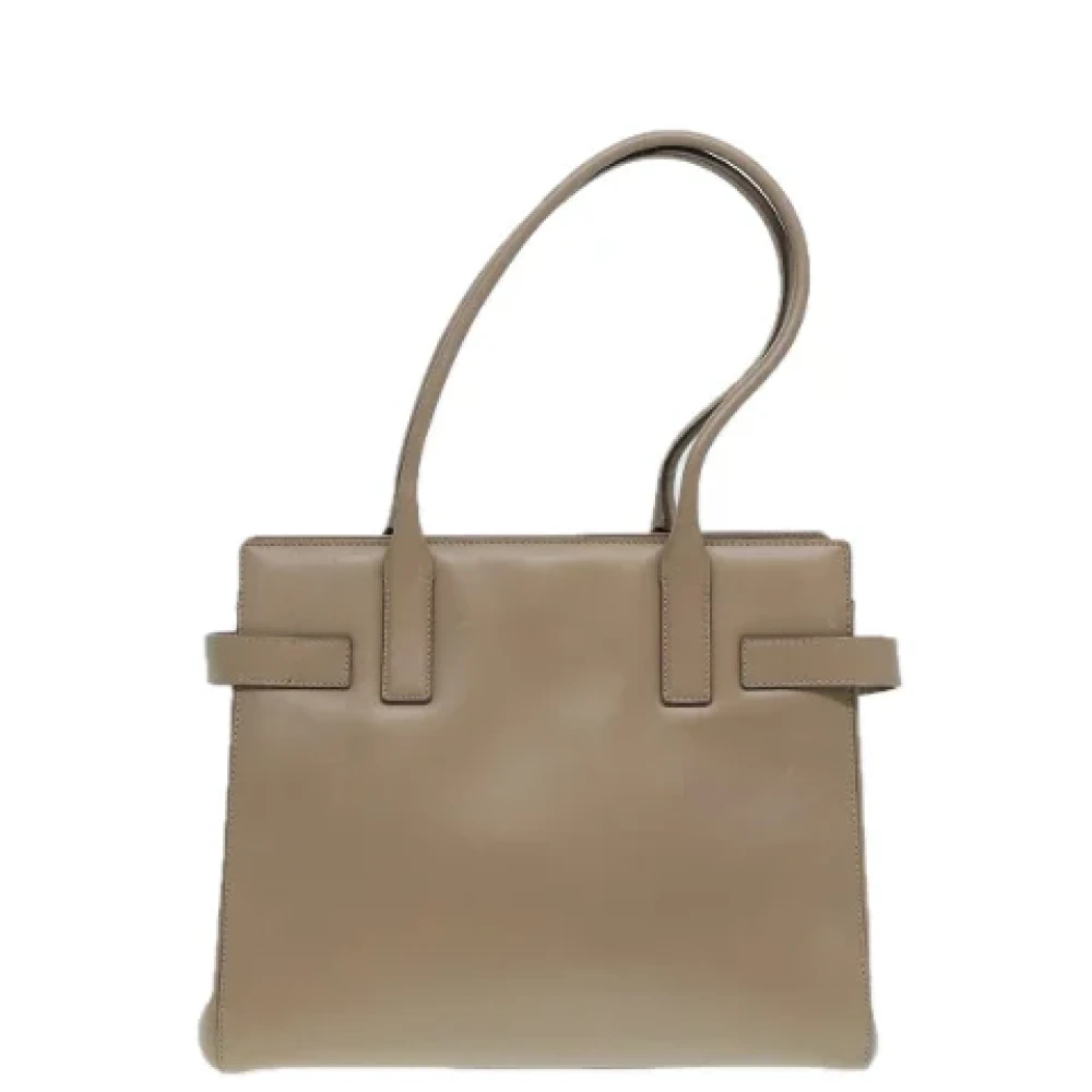 Salvatore Ferragamo Pre-owned Leather totes Beige Dames