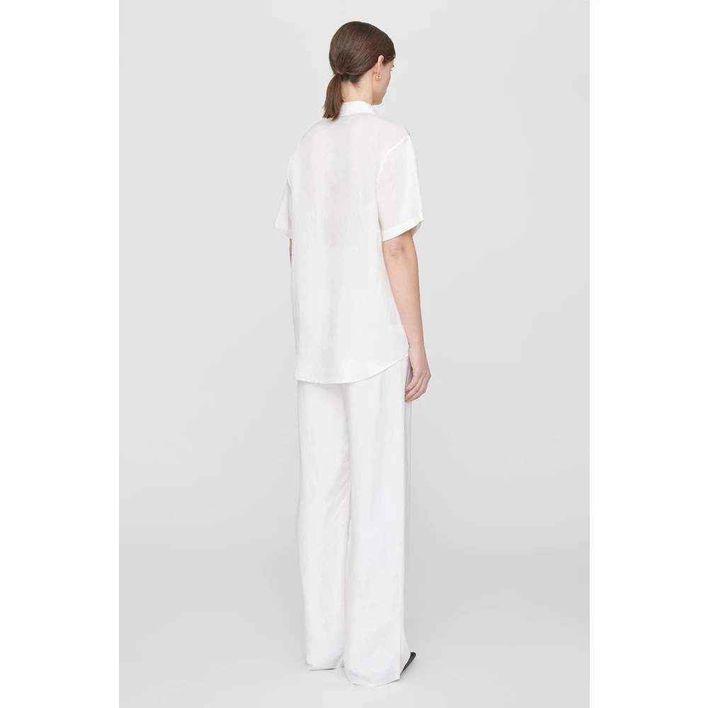Anine Bing Witte Bruni Shirt Tops White Dames
