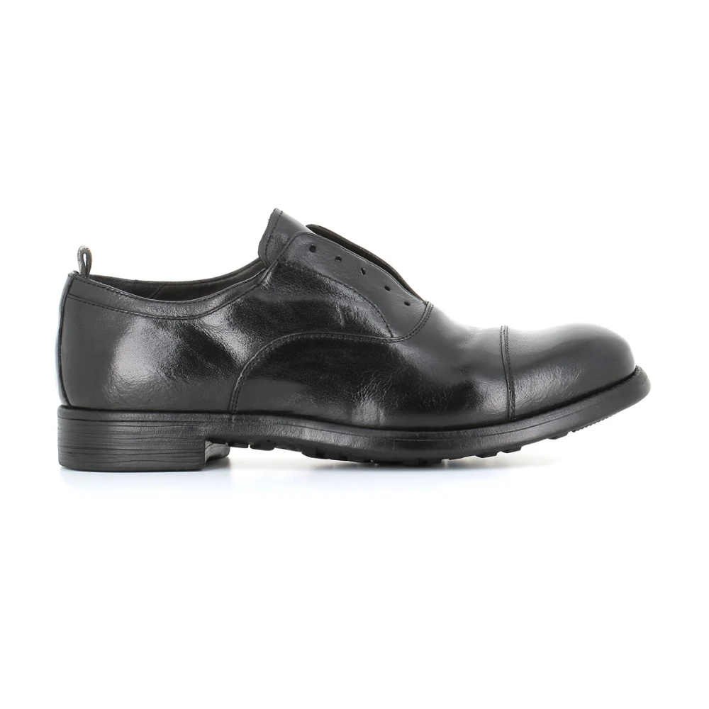 Officine Creative Zwarte Leren Derby Schoenen Black Heren