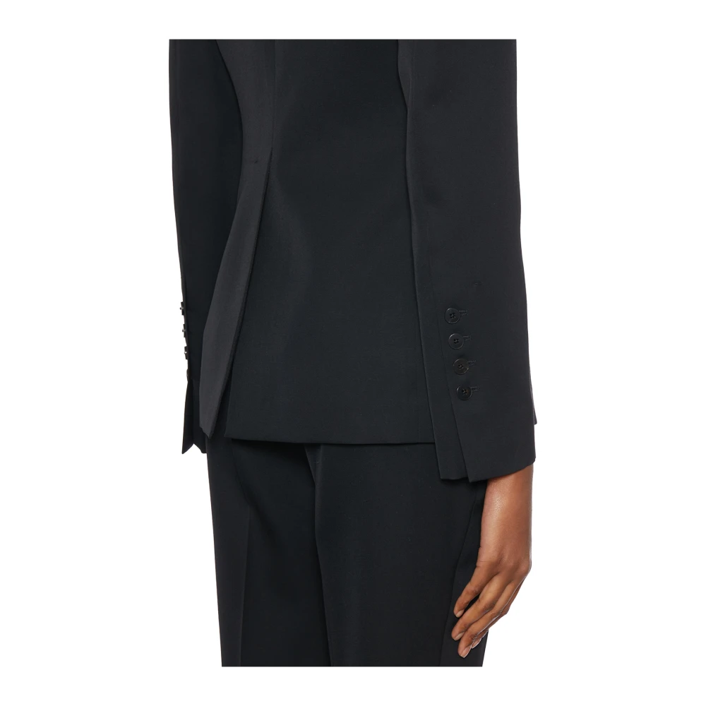 Sapio Dubbelbreastede Wollen Jas Black Dames