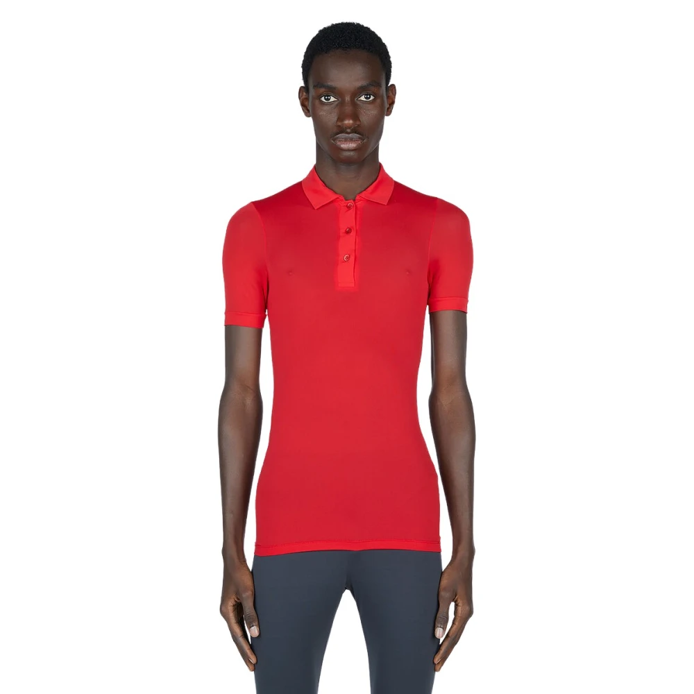 Raf Simons Red Stocking Polo Top - Male - Polo Shirts - S - Tops