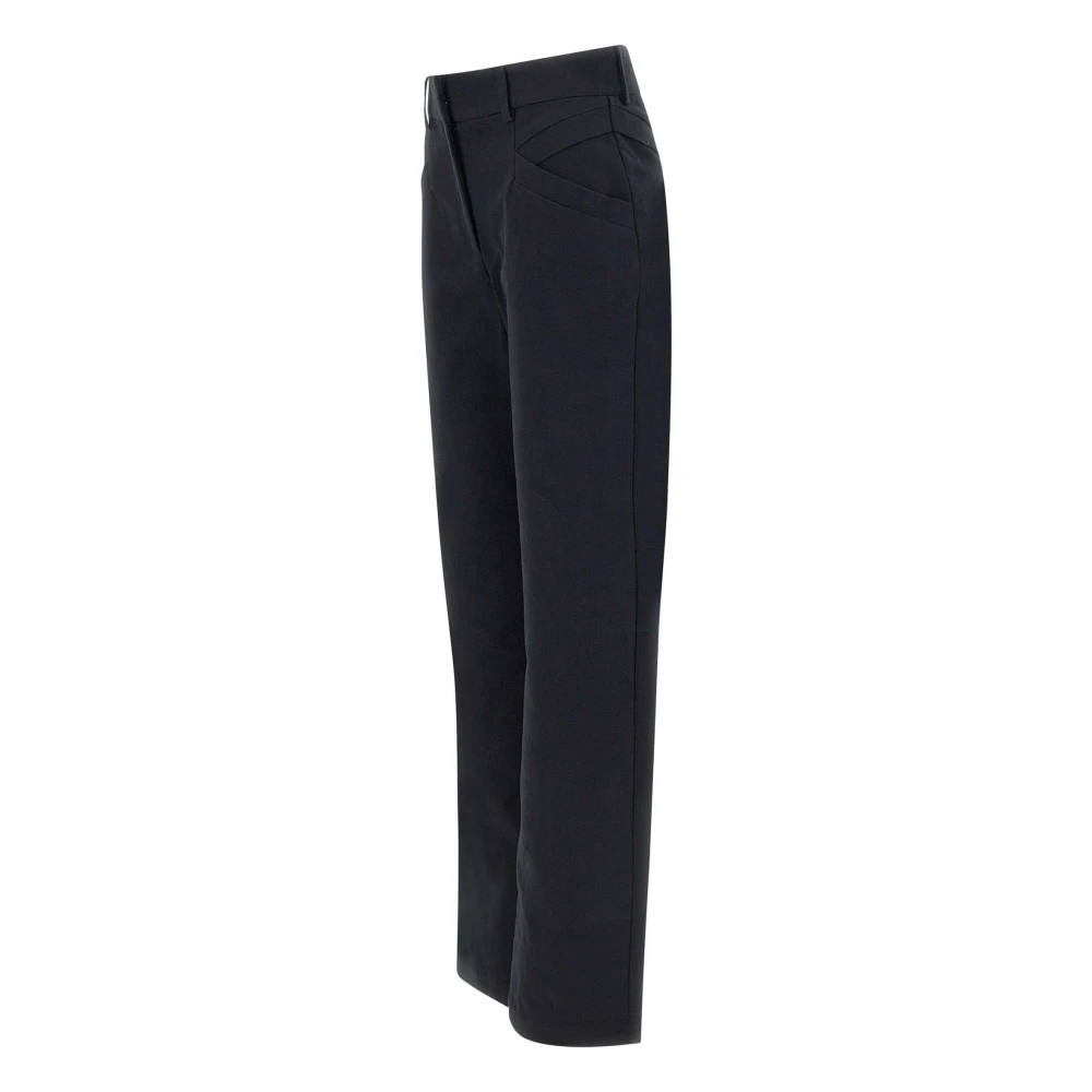 IRO Zwarte Katoenen Klassieke Snit Broek Black Dames