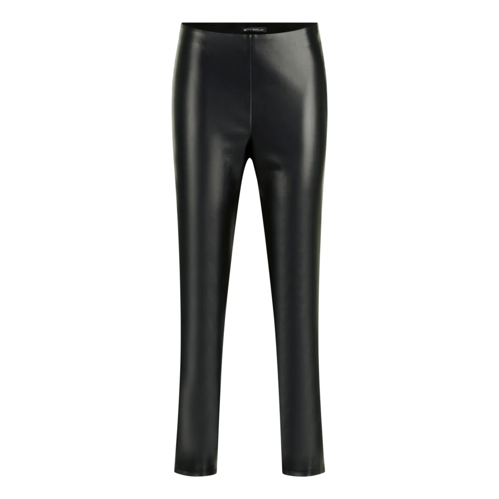 Betty Barclay Slim Fit Kunstlederen Leggings Black Dames