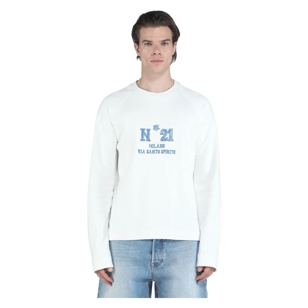 N21 Stijlvolle Sweatshirts en Hoodies White Heren