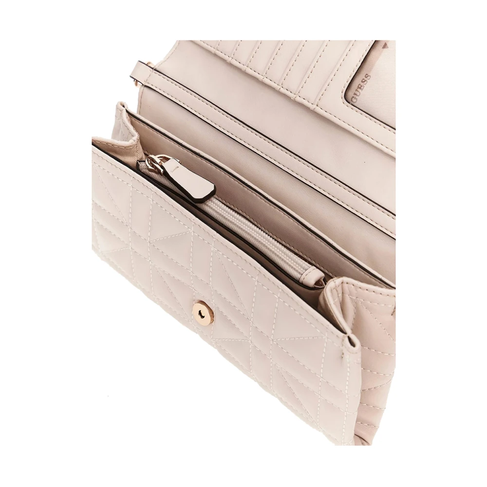 Guess Elegante Beige Schoudertas met Gouden Details Gray Dames