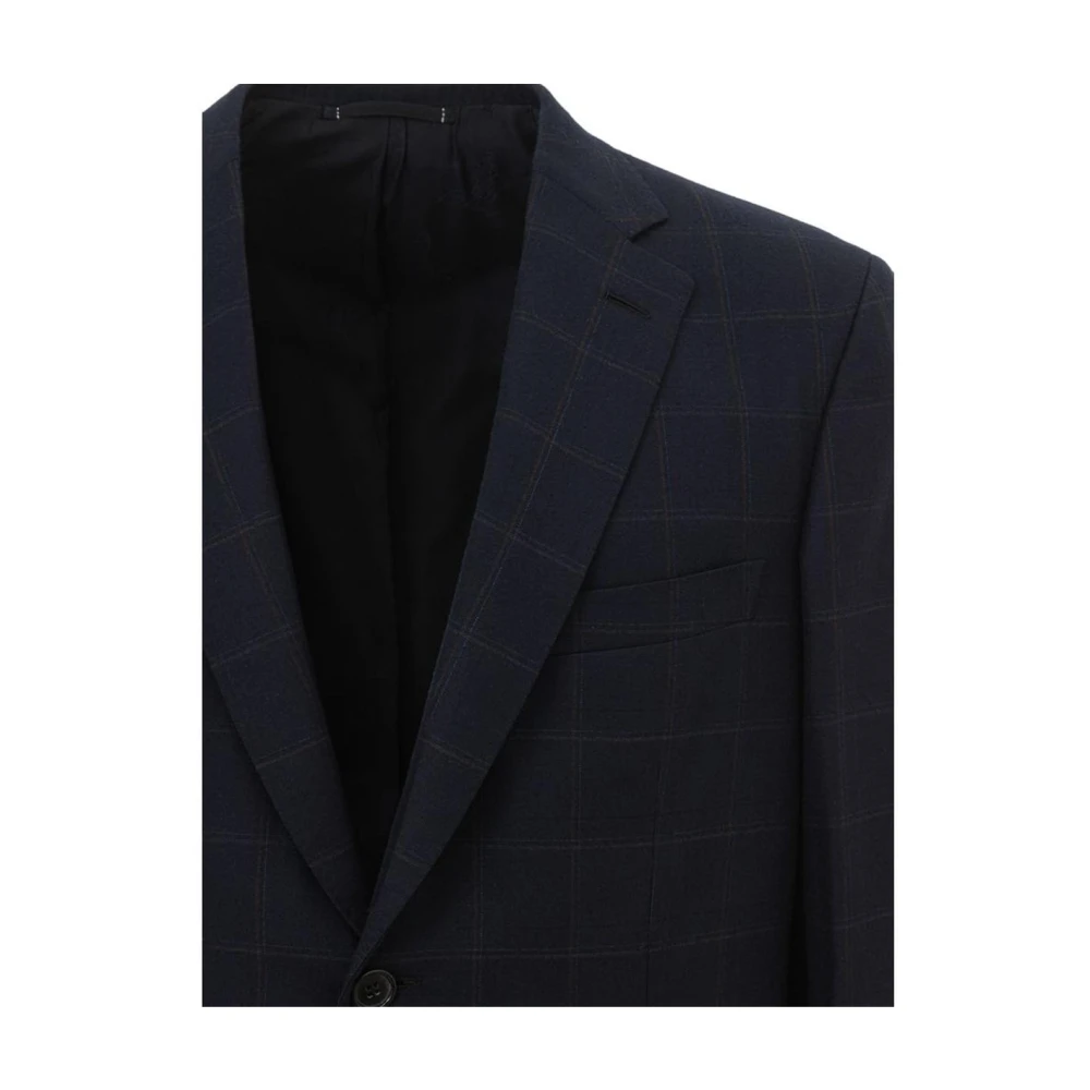 Brioni Stijlvolle Blauwe Wollen Blazer Blue Heren