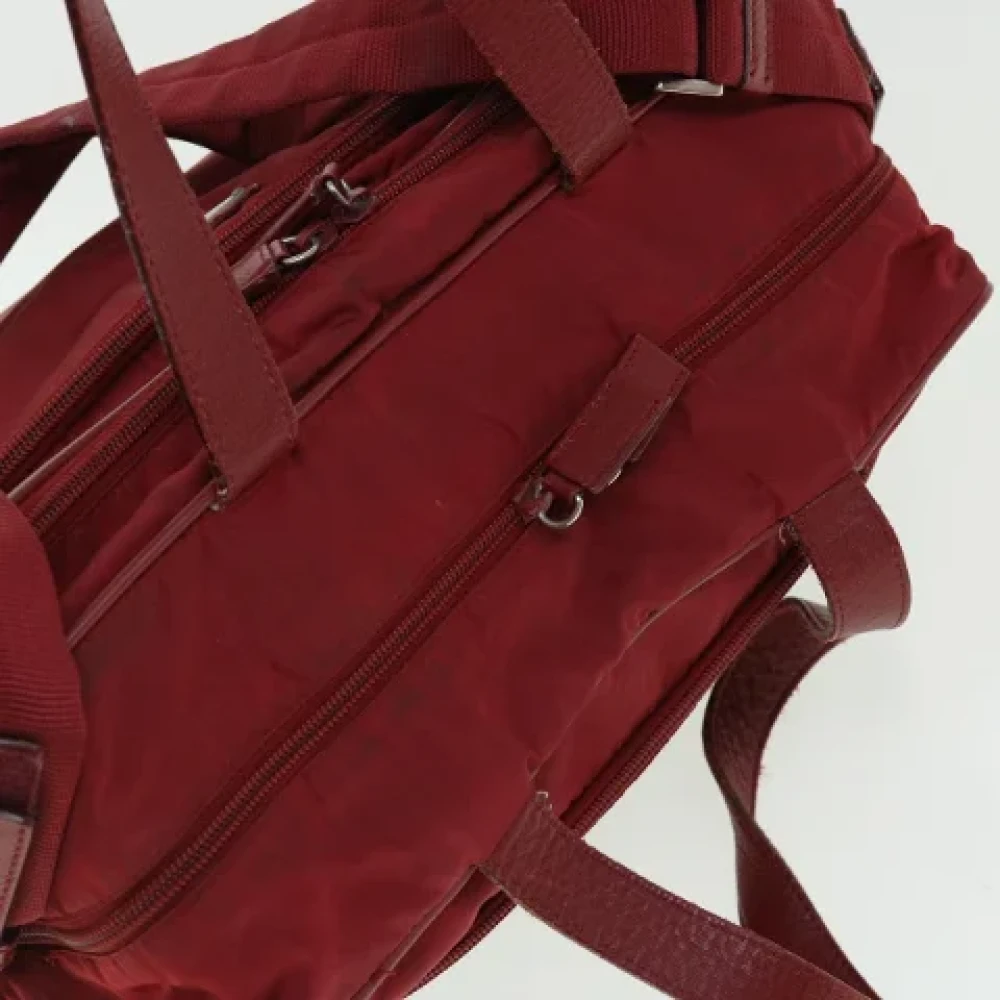Prada Vintage Pre-owned Nylon travel-bags Red Dames
