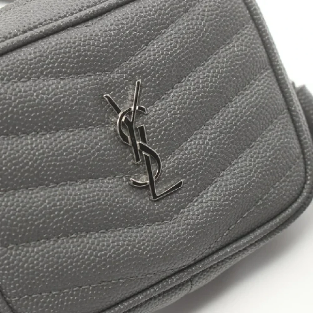 Saint Laurent Vintage Pre-owned Leather shoulder-bags Gray Dames