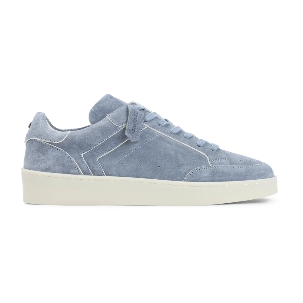 Canali Suède Leren Sneakers Heren Schoenen Blauw