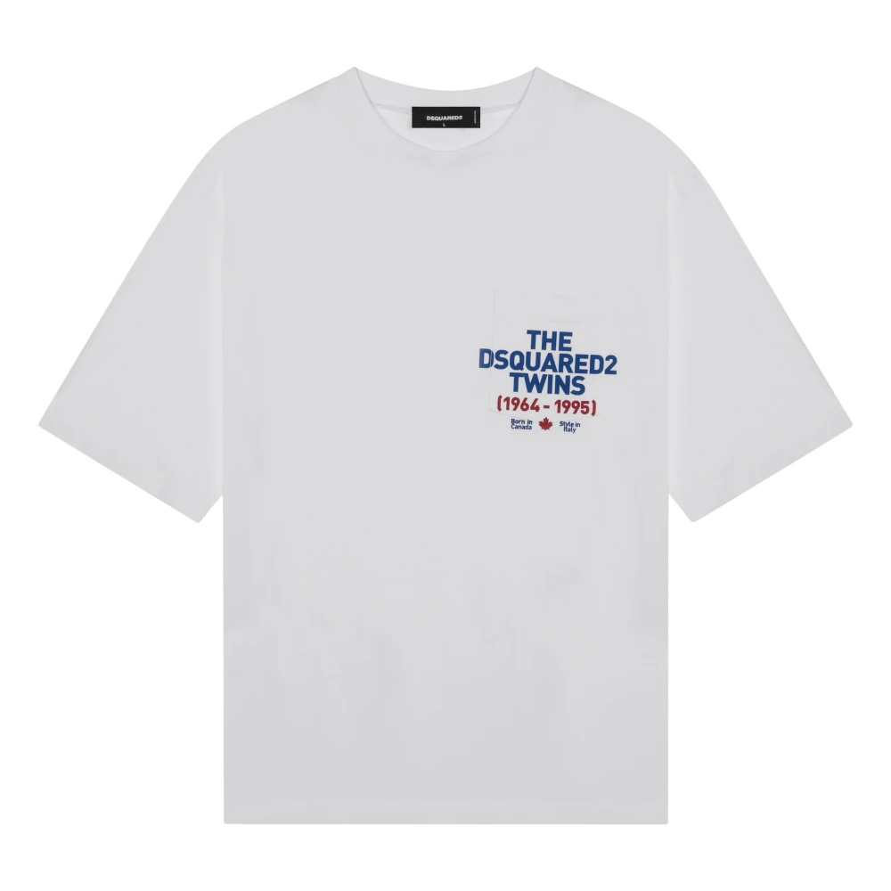 Dsquared2 Korte mouw ronde hals T-shirt White Heren