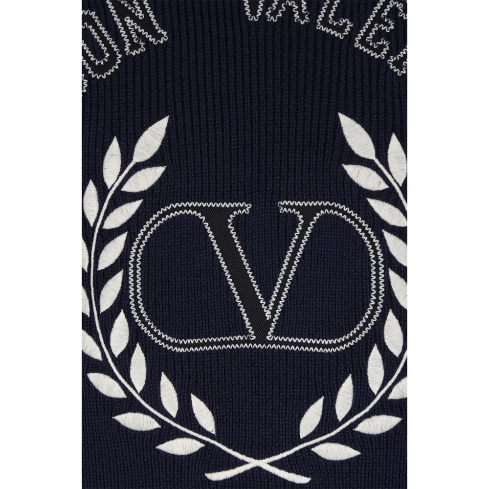 Valentino Garavani Marineblauwe Maison Valentino Trui Blue Heren