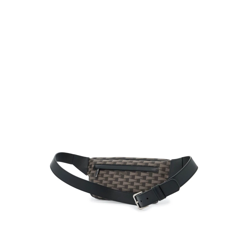 Bally Iconische Pennant Gecoate Canvas Heuptas Brown Dames