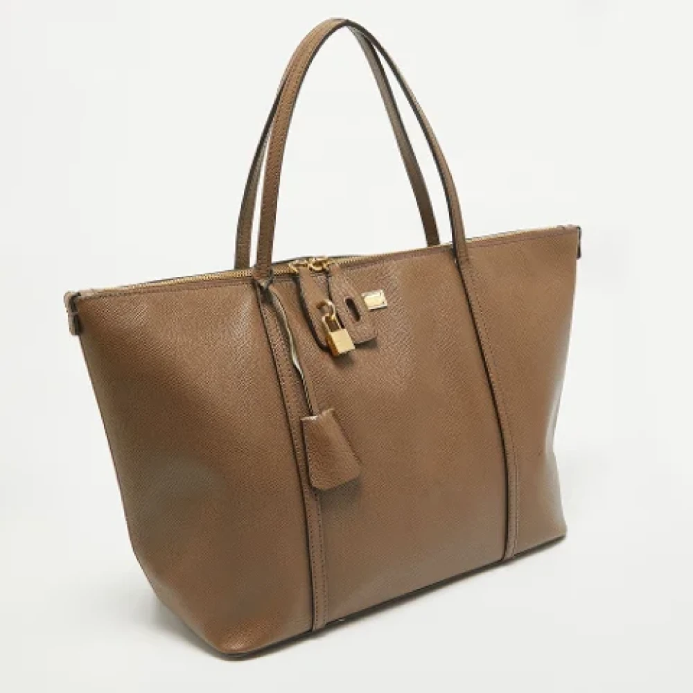 Dolce & Gabbana Pre-owned Leather totes Beige Dames
