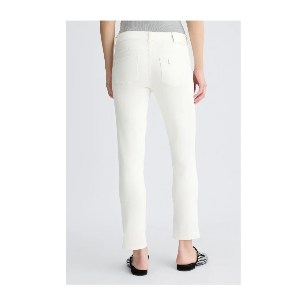 Liu Jo Blauwe Denim Jeans Wit White Dames