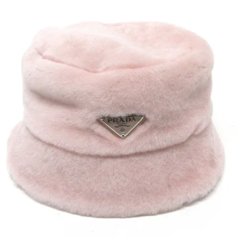 Prada Vintage Pre-owned Fur hats Pink Dames