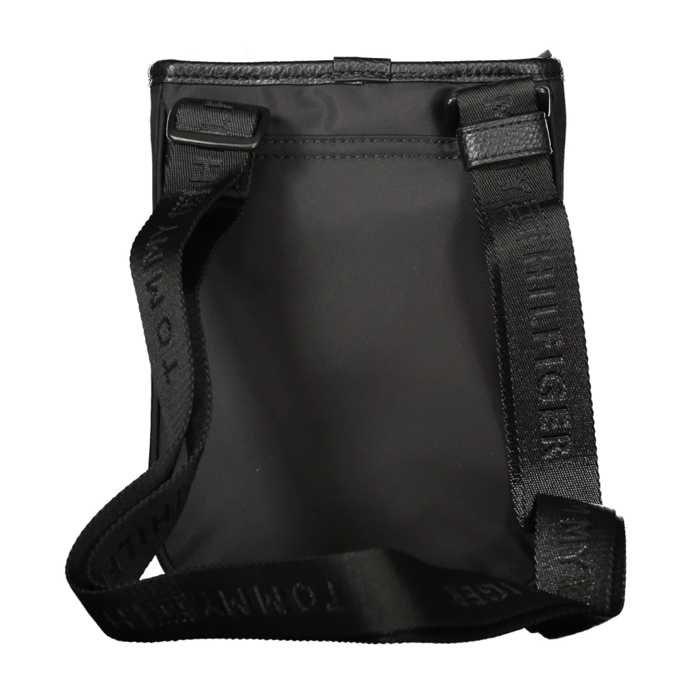 Tommy Hilfiger Zwarte Schoudertas met Ritssluiting Black Heren