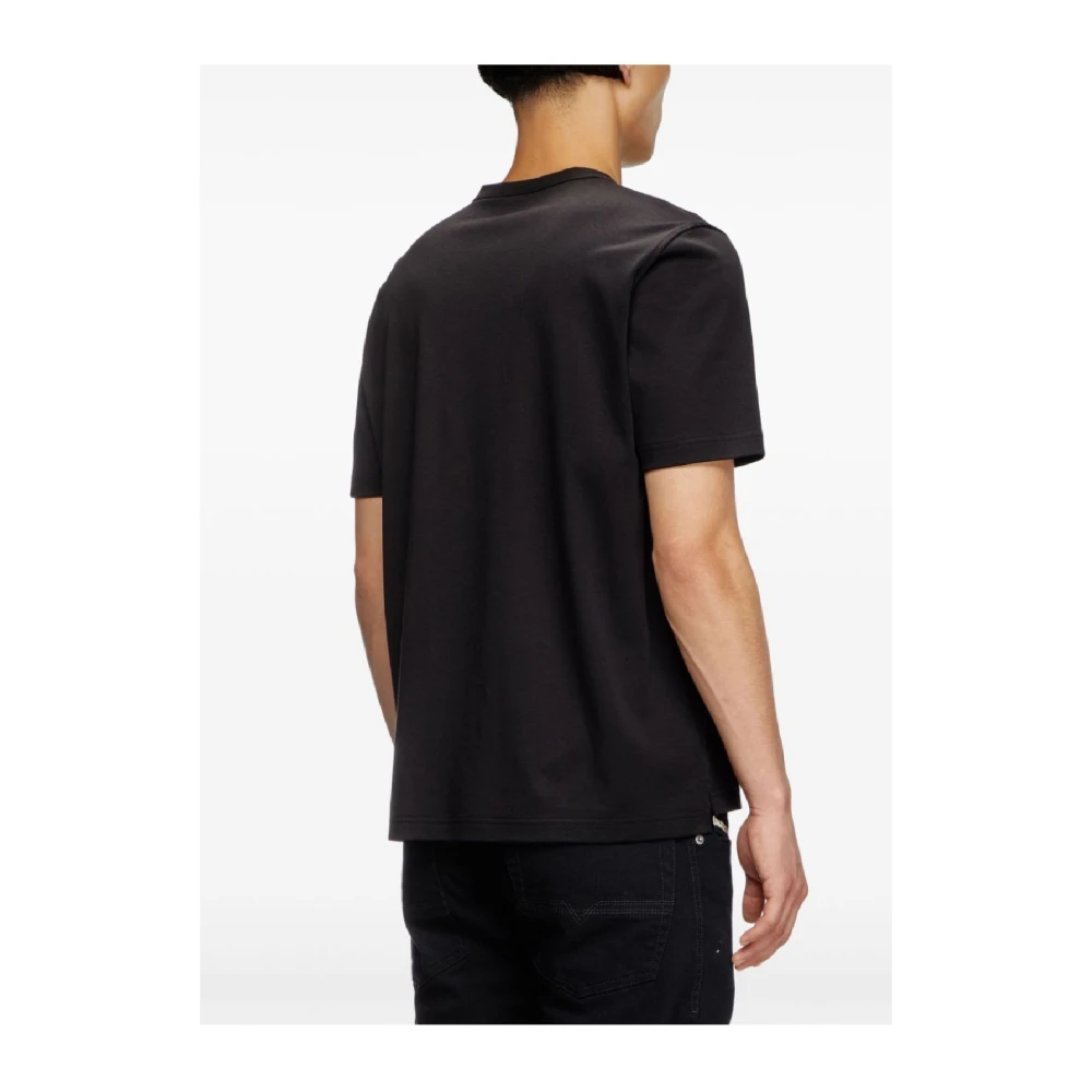 Diesel Aanpassen Splitten T-Shirt Black Heren