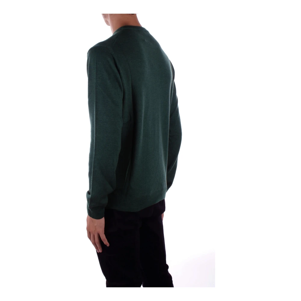 Woolrich Logo Front Sweater Green Heren