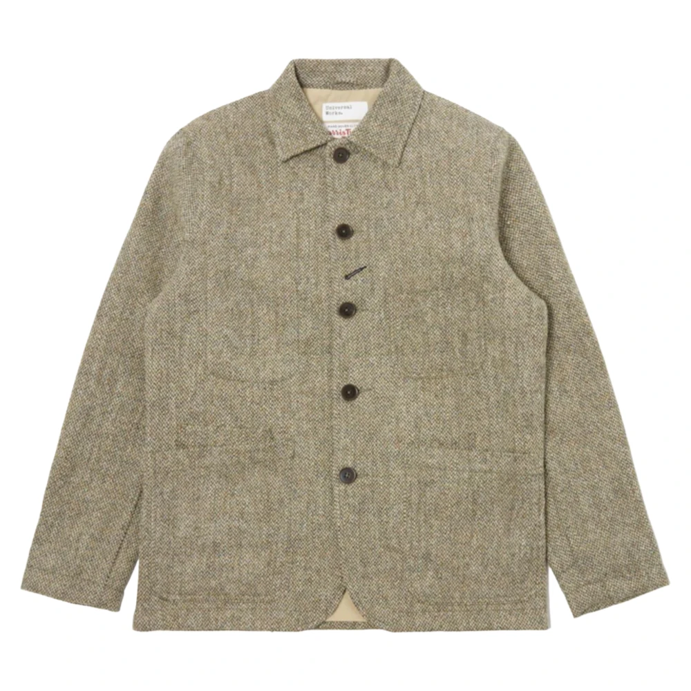 Universal Works Harris Tweed Bakers C Jas Olijf Beige Heren