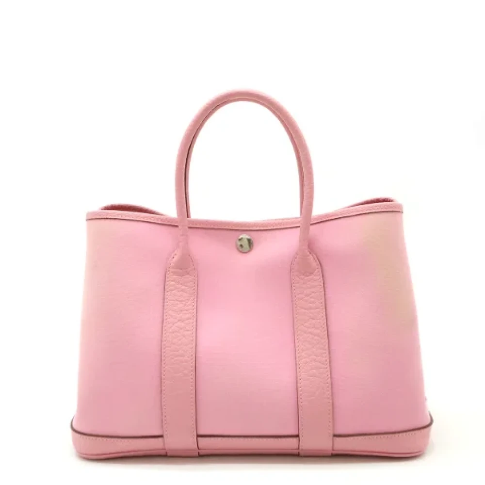 Hermès Vintage Pre-owned Canvas handbags Pink Dames