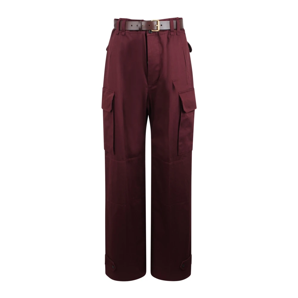 Saint Laurent Cargo broek met stijl Cassandre Brown Dames