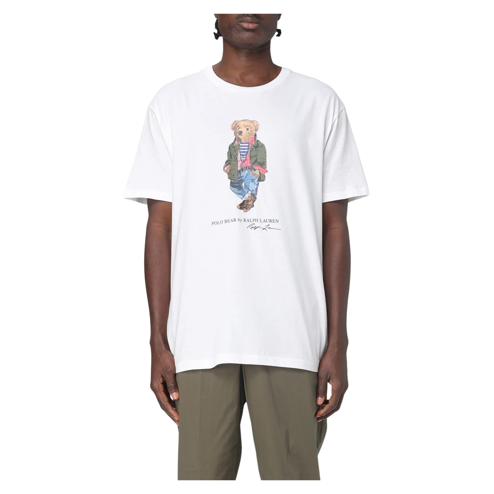 Polo Ralph Lauren Beer T-shirt voor mannen en vrouwen White Heren