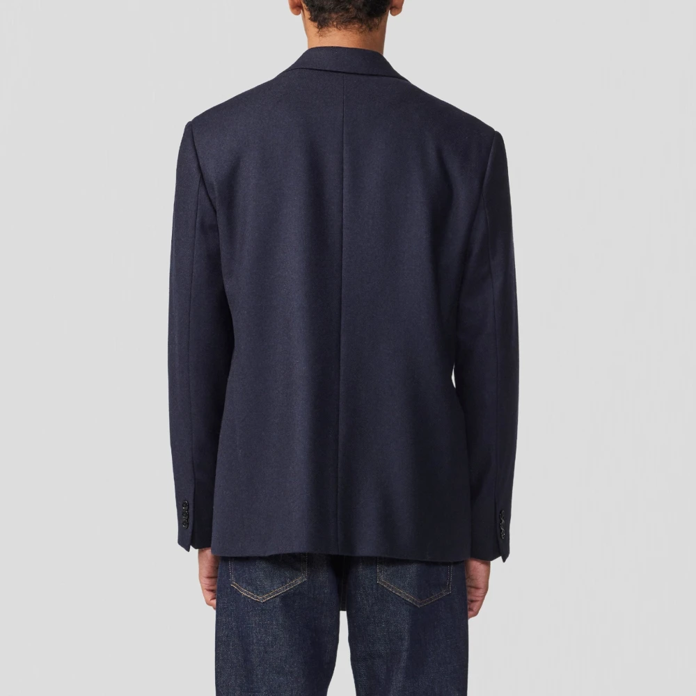 Nn07 Getailleerde wollen blazer marineblauw Blue Heren